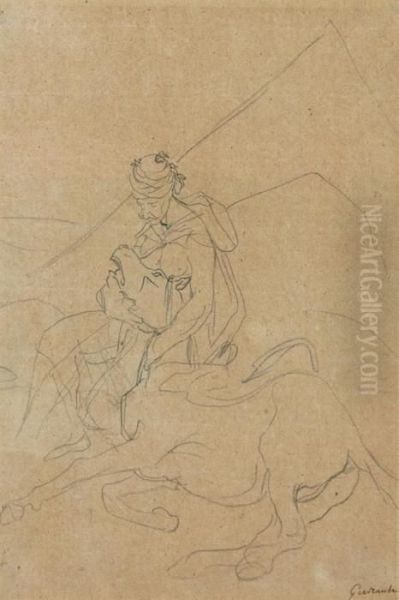 An Arab Weeping Over His Dead Horse - view 1