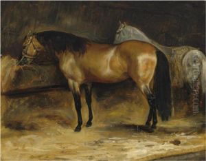 Two Horses In A Stable