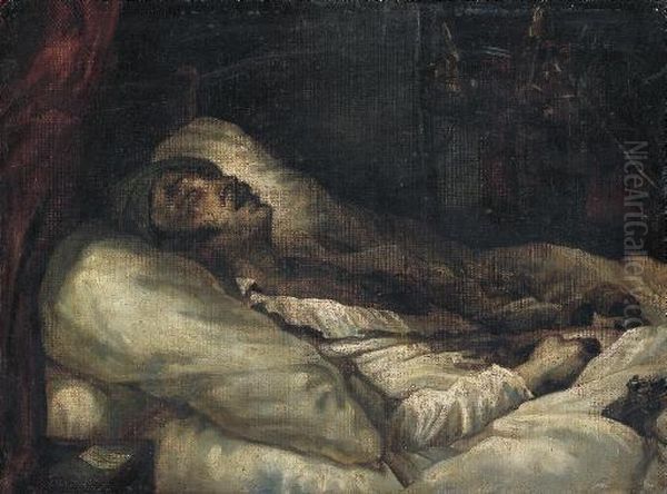 Le General Letellier Sur Son Lit De Mort - view 1