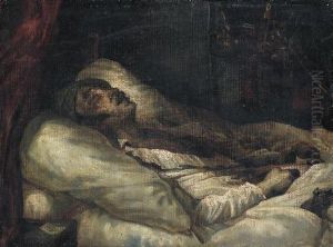 Le General Letellier Sur Son Lit De Mort