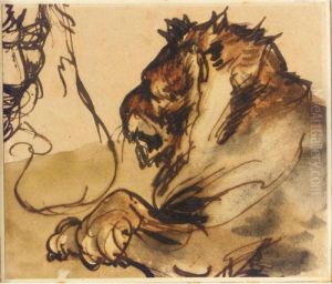 Croquis De Lions by Theodore Gericault
