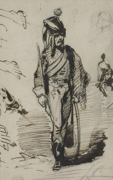 Study Of A Standing Soldier - view 1
