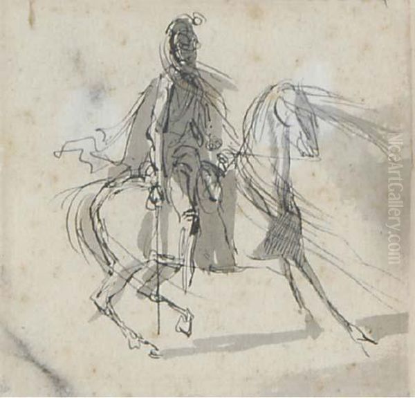 A Knight On Horseback - view 1