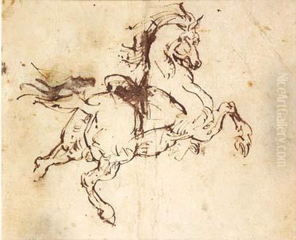 Cheval, Anterieur Droit Leve, Circa 1812. - view 1