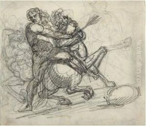 Hercule Et Les Centaures by Theodore Gericault
