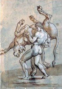 Hercule Et Le Taureau De Minos by Theodore Gericault