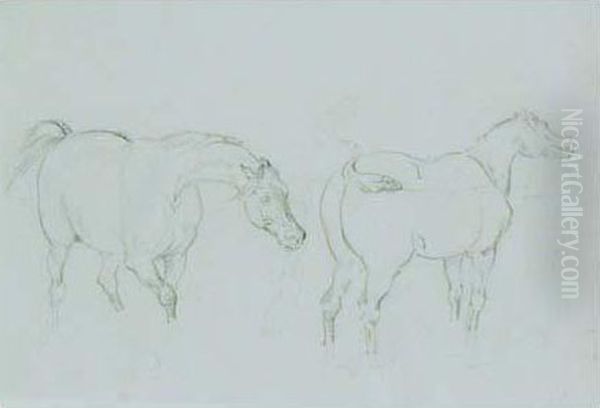 Deux Etudes De Chevaux - view 1