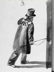 Recto : Cocher Tenant Un Fouet by Theodore Gericault