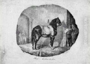 Cheval De La Plaine De Caen. by Theodore Gericault