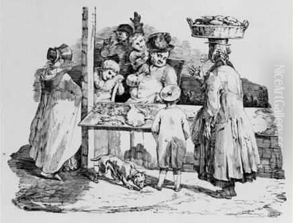 Le Marchand De Poissons Endormi. 1820. - view 1