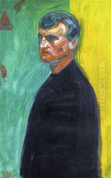 Self Portrait (Against Two-Colored Background) - view 1