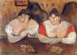 Rose and Amélie 1893 by Edvard Munch