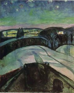 Starry night 1923 by Edvard Munch
