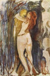 The Death and the young girl 1893 by Edvard Munch