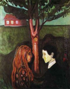 Eyes in eyes 1884 by Edvard Munch