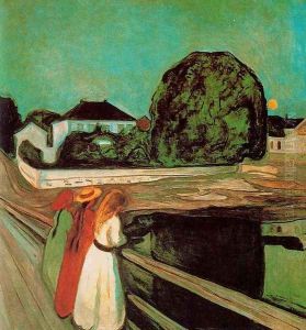 At the bridge 2 by Edvard Munch