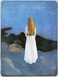 Girl on the Beach by Edvard Munch