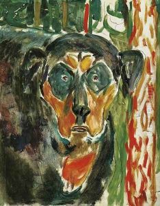 Head of a Dog by Edvard Munch