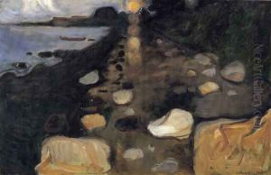 Moonlight on the Shore by Edvard Munch