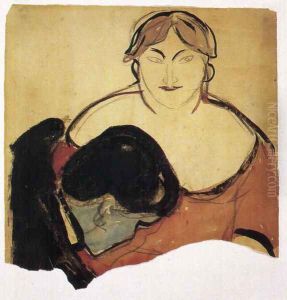 Young man and prostitute 1893 by Edvard Munch