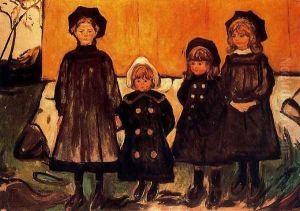 Four Girls at Asgardstrand by Edvard Munch