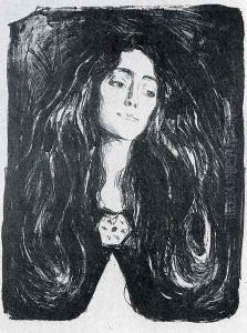The Brooch. Eva Mudocci by Edvard Munch
