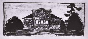 la maison de linde 1902 by Edvard Munch