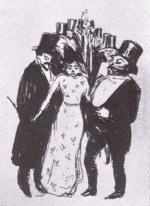 la rue 1902 by Edvard Munch