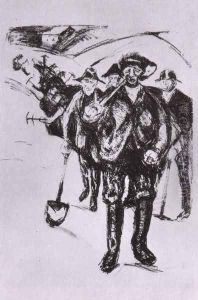 pelleteurs de neige 1912 by Edvard Munch
