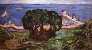 Trees on the Shore by Edvard Munch