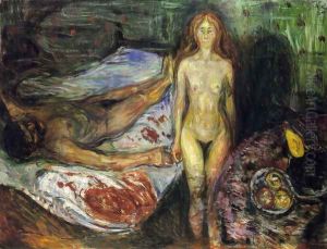The Death of the husband 1907 by Edvard Munch