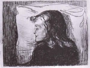 la jeune fille malade 1896 by Edvard Munch