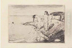 Badende Frauen by Edvard Munch
