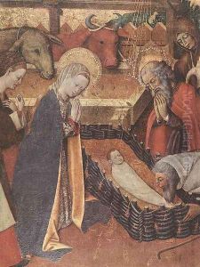 The Nativity (detail) 1440s by Bernat (Bernardo) Martorell