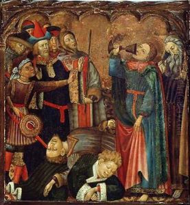 St John the Evangelist Drinking from the Poisoned Chalice by Bernat (Bernardo) Martorell