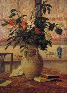 A Bouquet of Flowers in front of a Window by Maxime Maufra