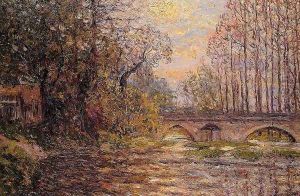 Sunset on the Loir, Lavardin Sunset on the Loir, Lavardin