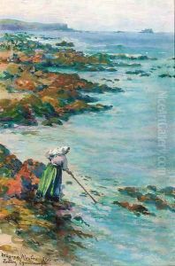 Une pecheuse a Quiberon