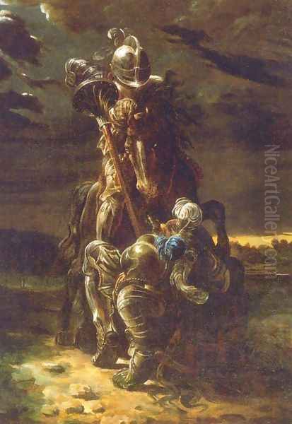 The Combat of Two Knights by Daniel Maclise