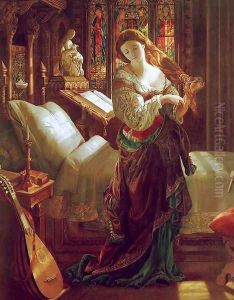 Madeline after prayer by Daniel Maclise