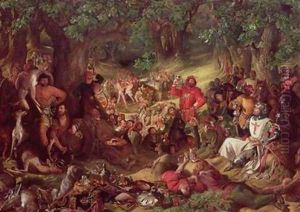 Robin Hood and his Merry Men Entertaining Richard the Lionheart in Sherwood Forest