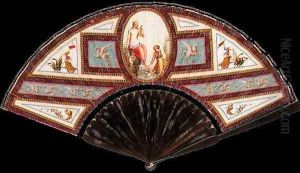 Fan with Venus, a nymph and cupids
