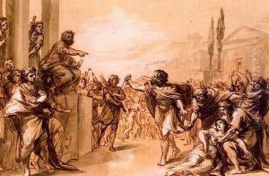 Virginio showing to Appio the dagger with which he killed Virginia