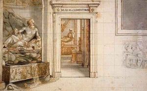 View of the background of the allegory from the Clementino Museum View of the background of the allegory from the Clementino Museum