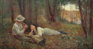 The Flute Player by Frederick McCubbin