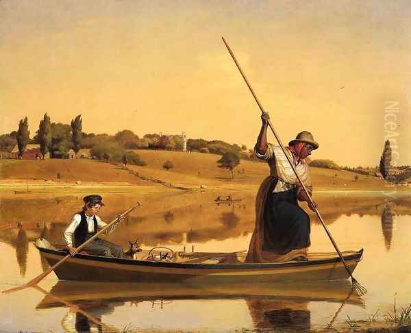 Eel Spearing at Setauket - view 1