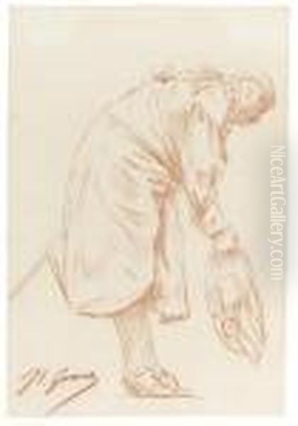 Study Of A Bowing Figure, For L'eminence Grise - view 1