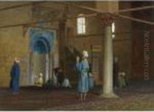 Priere Dans La Mosquee (prayer In The Mosque) by Jean-Leon Gerome