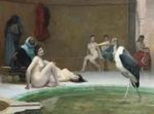Le Marabout: In The Harem Bath by Jean-Leon Gerome