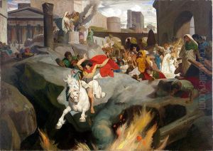 Le Saut De Mettius Curtius by Jean-Leon Gerome